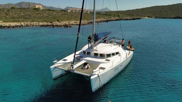 Catamaran day trip to Formentera's turquoise waters
